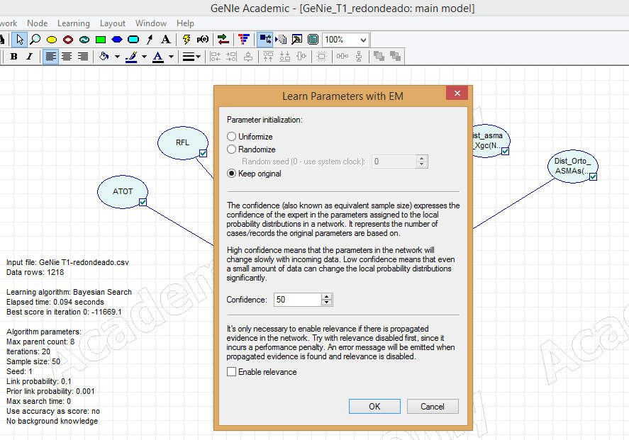 Learn parameters with EM